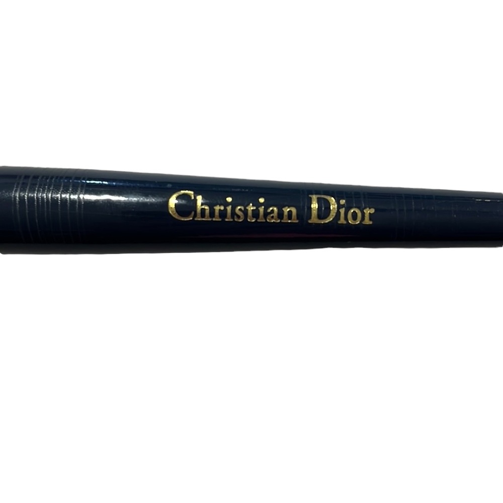 Christian Dior Artist Makeup Powder Brush Blue Handle Gold letters 2002 Vtg - Picture 3 of 5